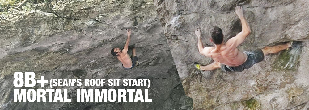 David Mason climbs Mortal Immortal (8B+)